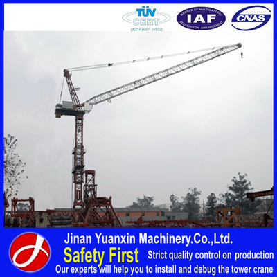 50m boom length QTD125 Yuanxin luffing jib tower crane price