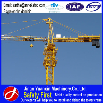 Cheap tower crane 8t load QTZ80-6010 model tower crane